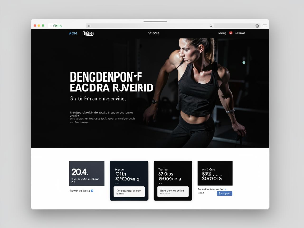 Fitness Studio website design concept by Sahil’s Web