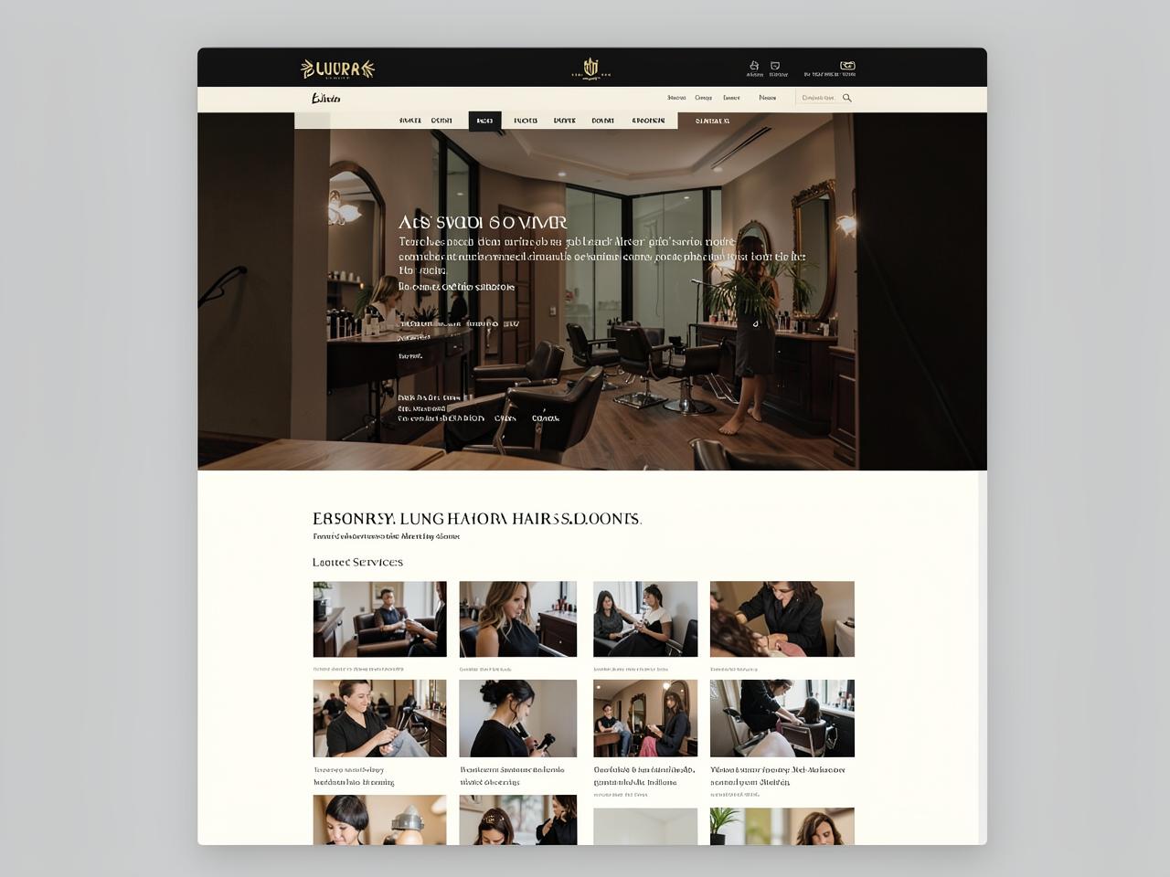 Luxury Hair Salon website design concept by Sahil’s Web