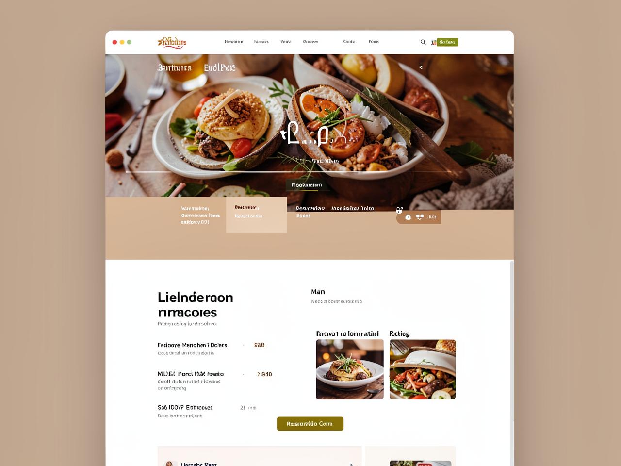 Restaurant & Café website design concept by Sahil’s Web